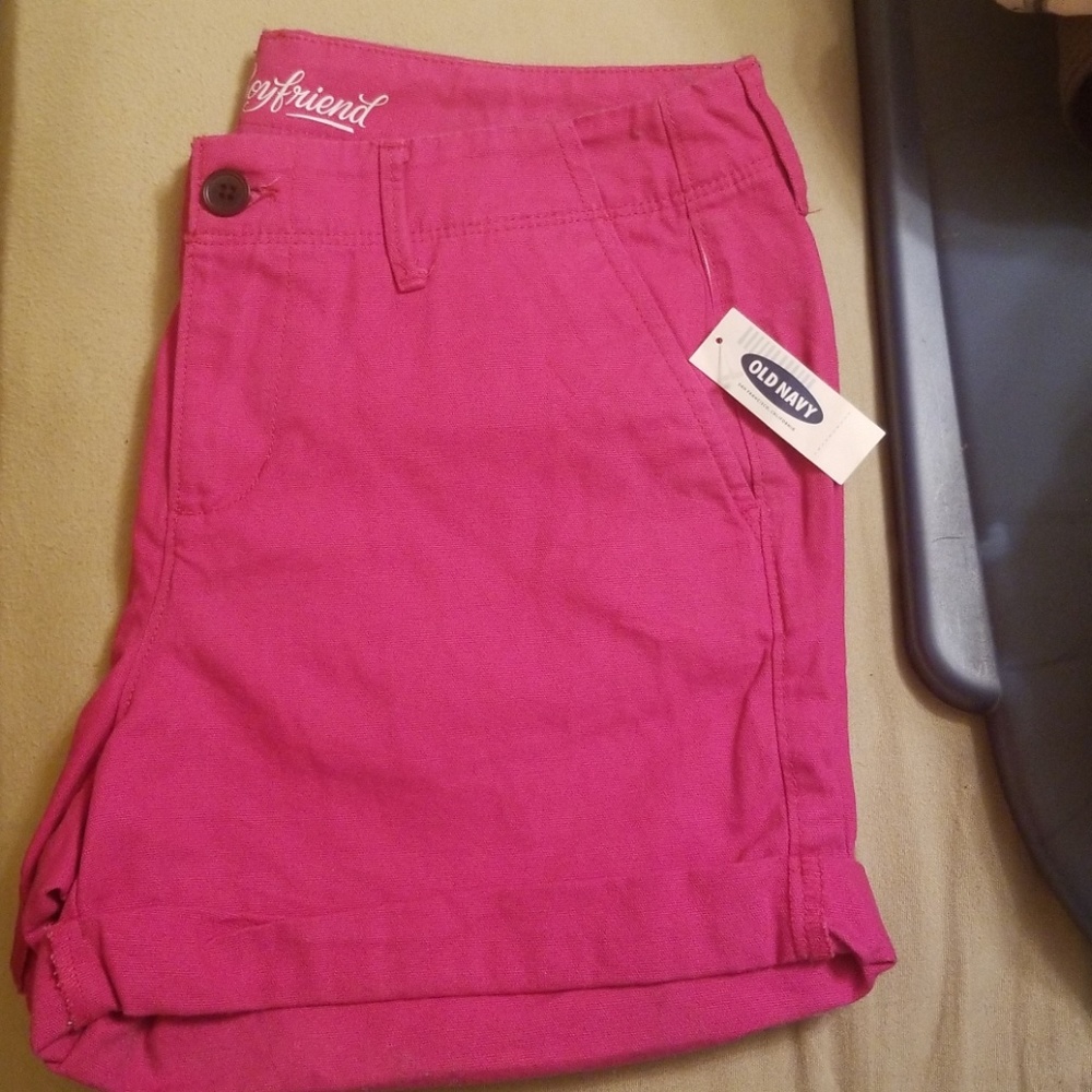Old Navy Pink Magenta Boyfriend Shorts